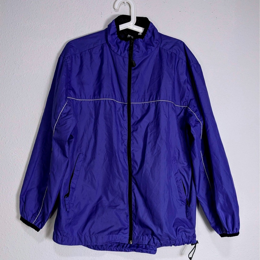 ProSpirit Mens Purple Water Jacket Size M Repellent Mesh Lined Windbreaker